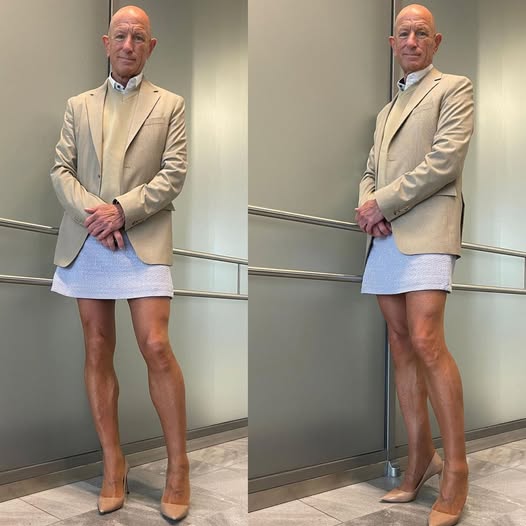 A este hombre heterosexual y felizmente casado le encanta usar tacones y faldas en su vestuario diario.